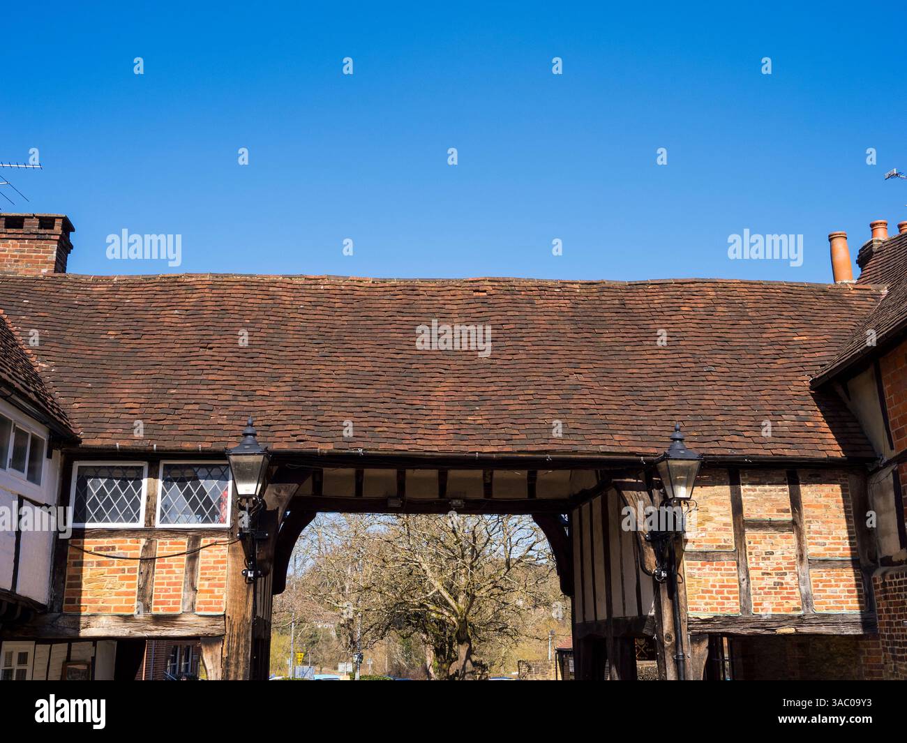 XVIe siècle, Timber Framed Building, Crown court, Godalming, Surrey, Angleterre, Royaume-Uni, GB. Banque D'Images