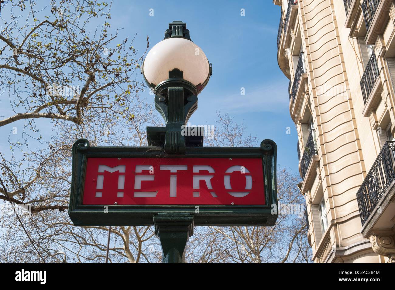 Panneau Art Nouveau Metro à Paris, france Banque D'Images