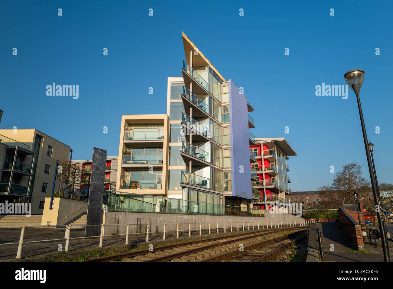 Appartements modernes à Bristol Harbourside UK Banque D'Images