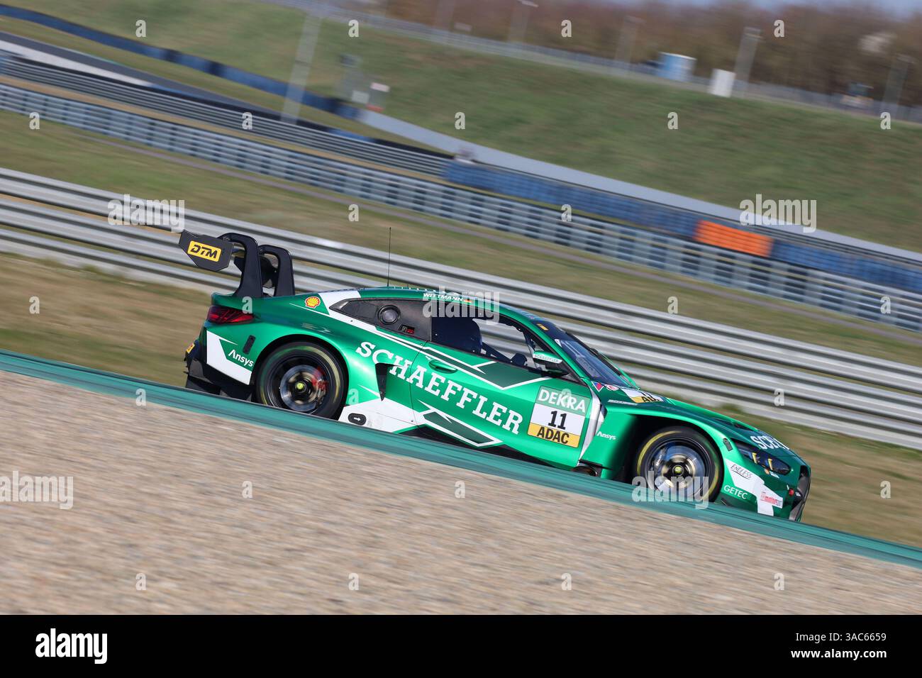 Marco Wittmann (AUT), #11, BMW M4 GT3 EVO, Team : Schubert Motorsport (GER) GER, Motorsport, DTM 2025, Testtag, Motorsport Arena Oschersleben, 02.04.2025 Foto : Eibner-Pressefoto/Juergen Augst Banque D'Images