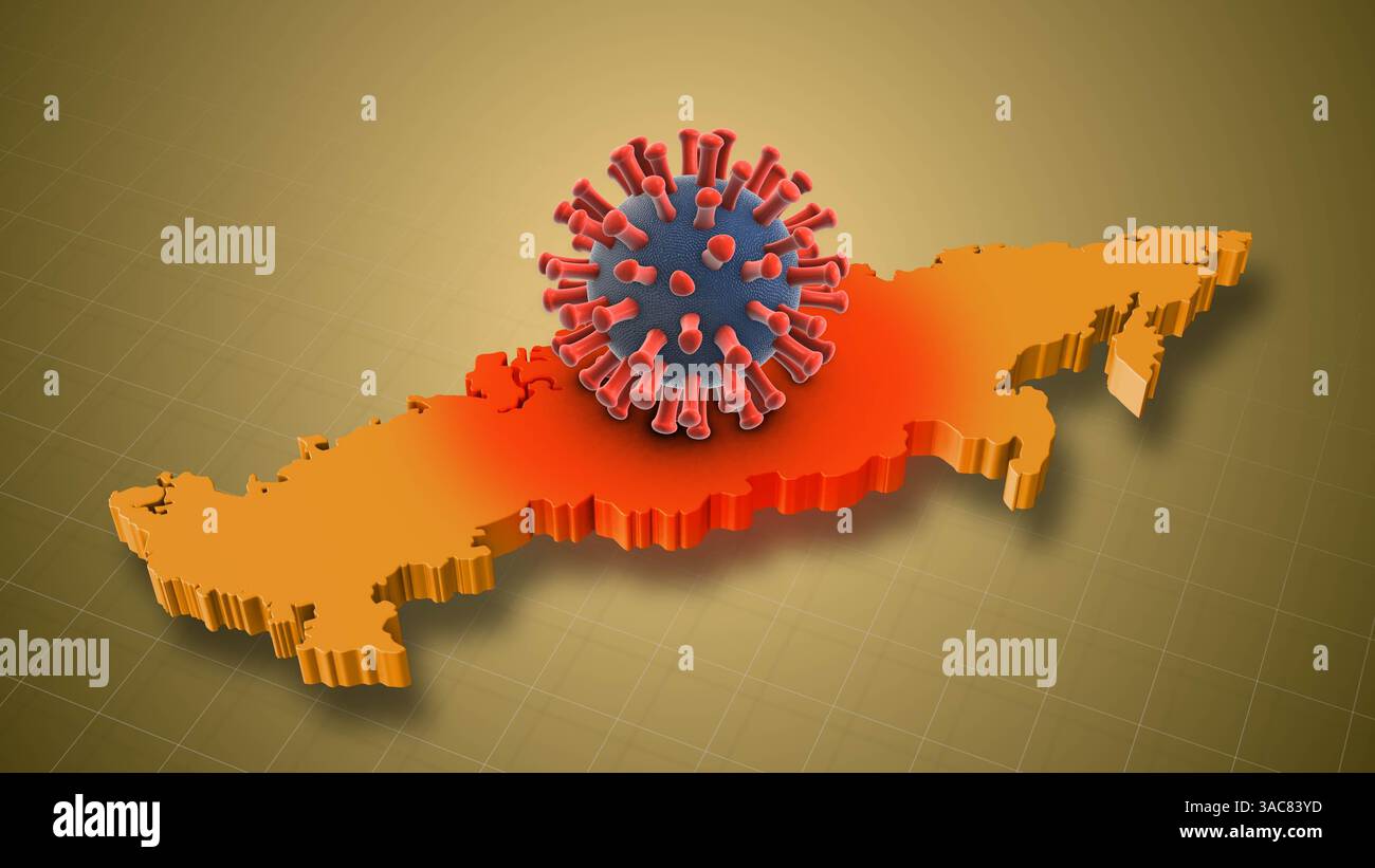 Augmentation des cas d'infection par le VPH dans le pays russe Banque D'Images