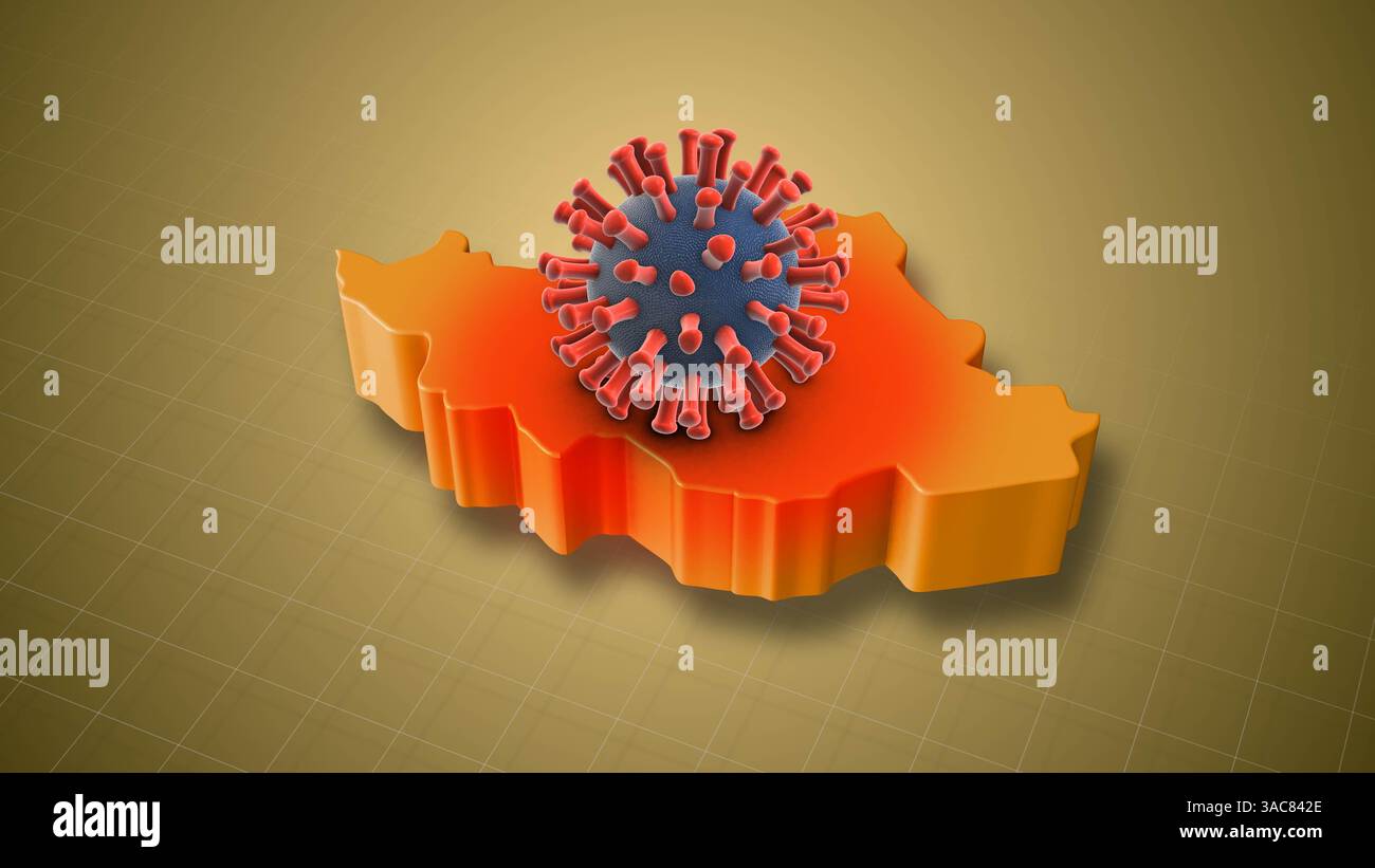Augmentation des cas d'infection à HMPV dans tout le pays iranien Banque D'Images