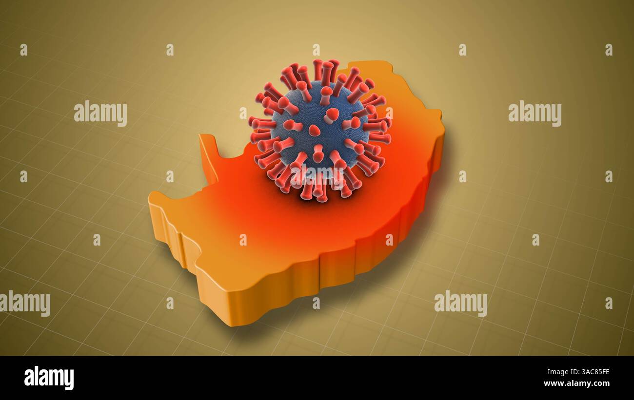 Augmentation des cas d'infection à HMPV dans tout le pays d'Afrique du Sud Banque D'Images