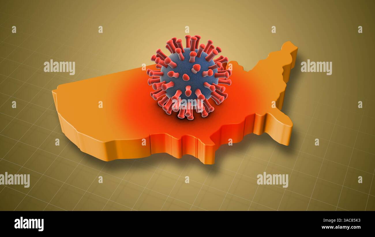 Augmentation des cas d'infection à HMPV à travers le pays des États-Unis Banque D'Images