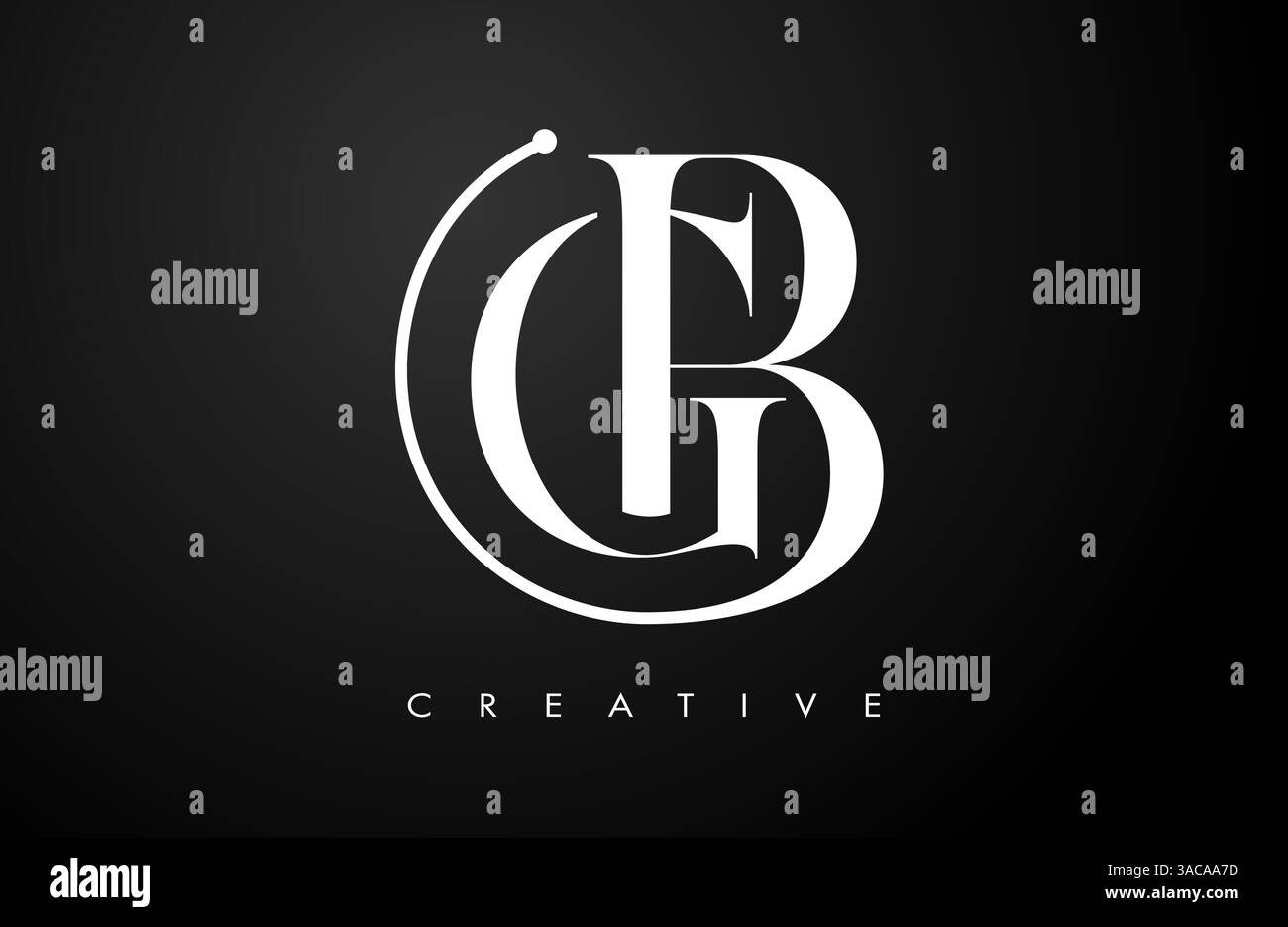 Logo GB Serif Letter Design. Illustration élégante de symbole de concept de lettres vectorielles gb Illustration de Vecteur