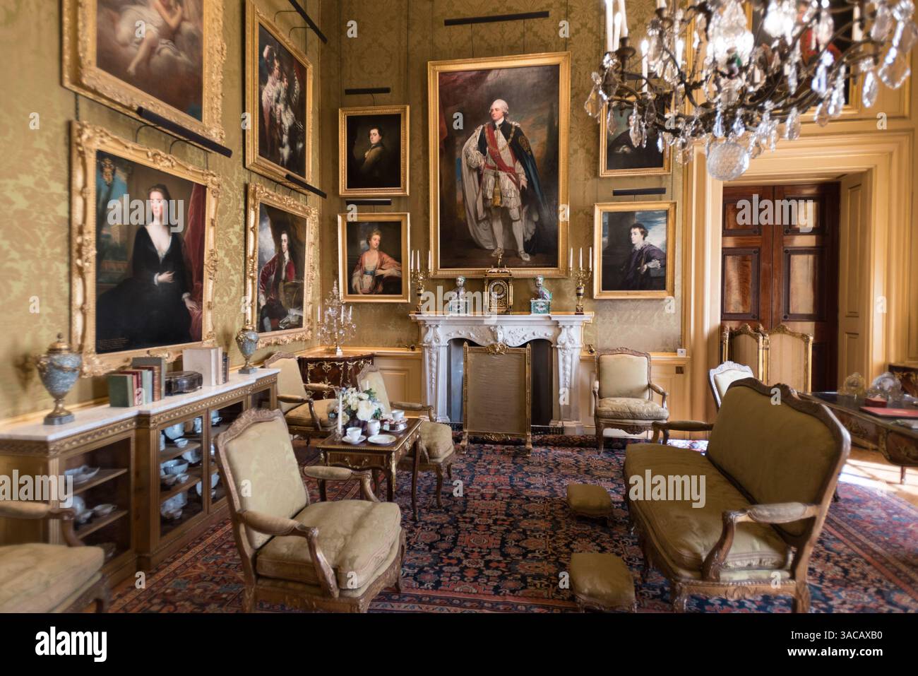 Intérieur des salles du palais de Blenheim, patrimoine mondial de l'UNESCO, Woodstock, Royaume-Uni Banque D'Images