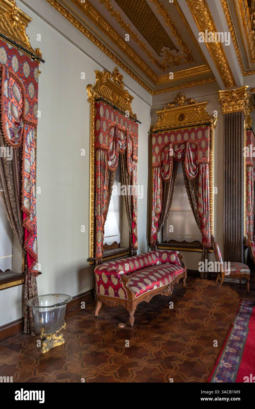 Pavillon de verre dans le palais Dolmabahçe, Istanbul, Turquie Banque D'Images