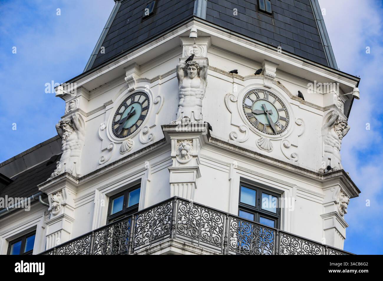 Copenhague, Danemark. Dieux grecs, architecture néoclassique. Banque D'Images