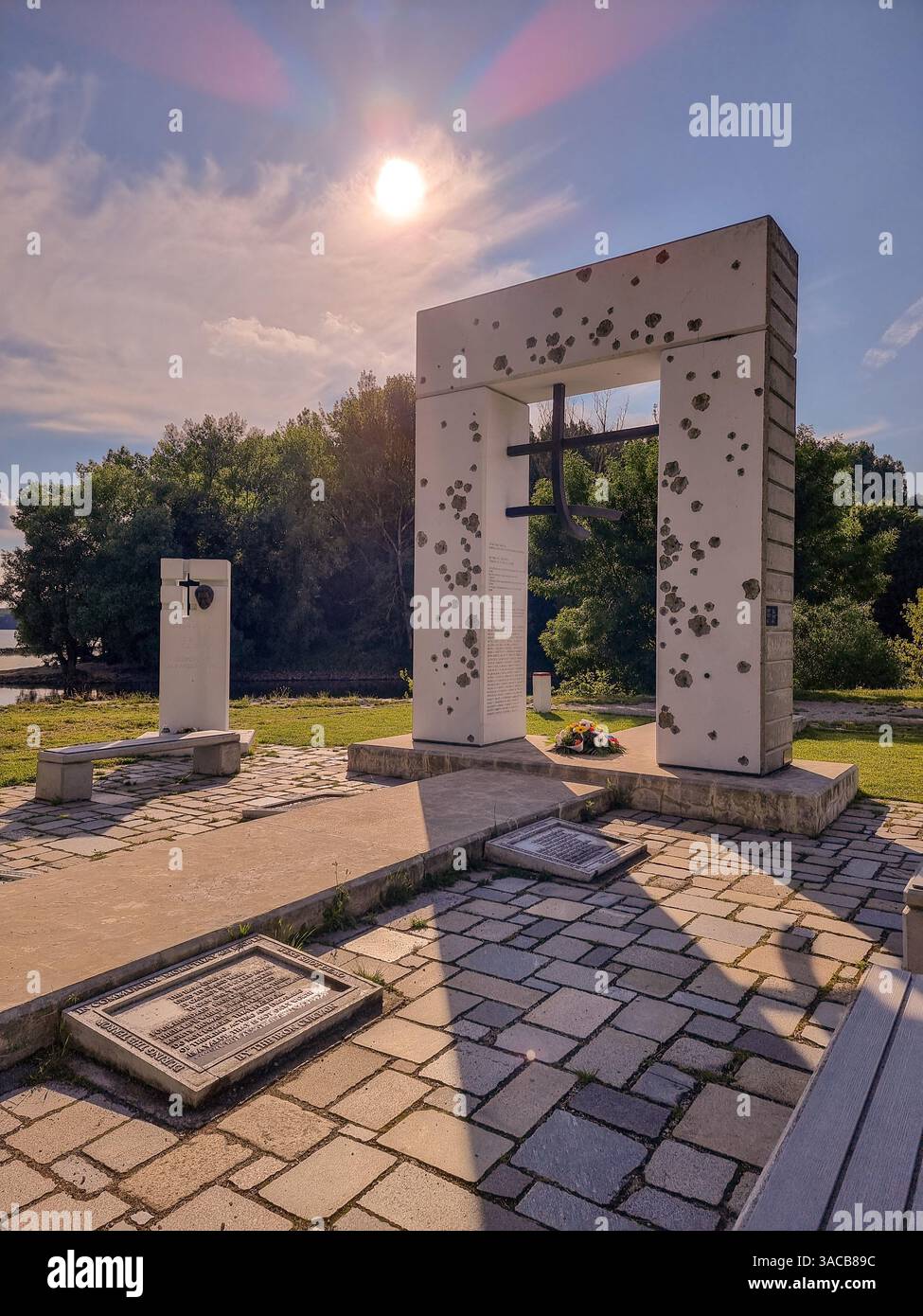 La porte de la liberté à Devin Slovaquie : mémorial commémorant les personnes qui ont perdu la vie en essayant de fuir la Tchécoslovaquie vers l'ouest, le rideau de fer Banque D'Images