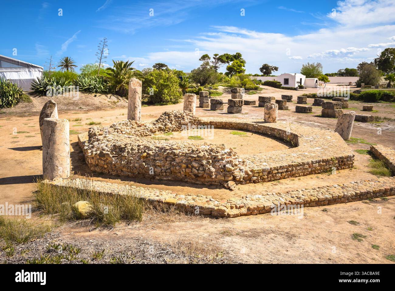 Vestiges du port punique de Carthage, Tunisie. Banque D'Images