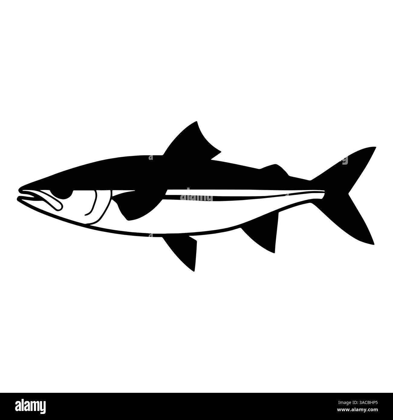 Conception d'illustration de silhouette de vecteur de poisson, isolé sur fond blanc. Silhouette noire minimaliste d'un poisson, parfait pour les logos, les designs de T-shirt, un Illustration de Vecteur Conception d'illustration de silhouette de vecteur de poisson, isolé sur fond blanc. Silhouette noire minimaliste d'un poisson, parfait pour les logos, les designs de T-shirt, un Illustration de Vecteur