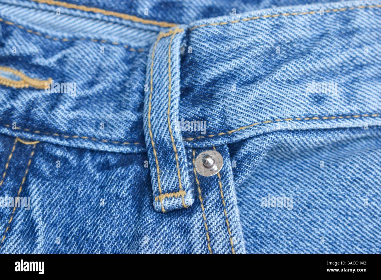 Blue Denim Jean Fabric texture gros plan Banque D'Images