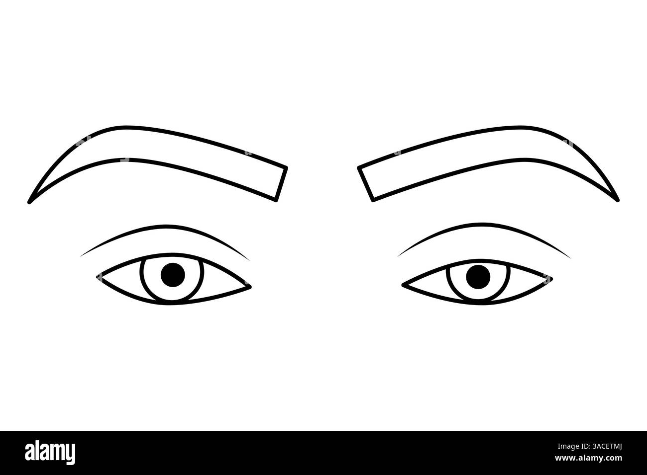 Yeux continu dessin d'une ligne de contour simple icône vectorielle. Illustration de Vecteur