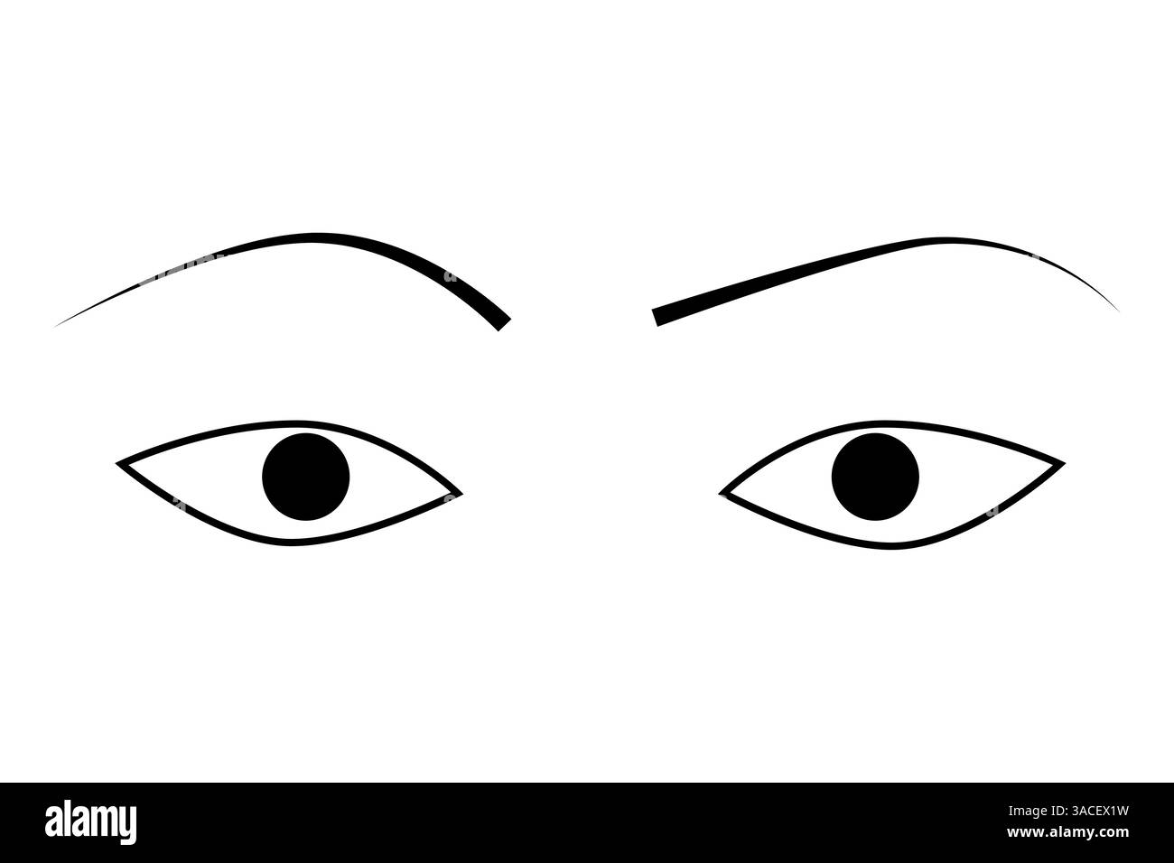 Yeux continu dessin d'une ligne de contour simple icône vectorielle. Illustration de Vecteur