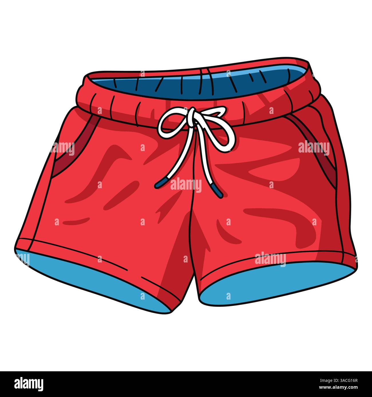 Short boxer rouge cool dans un style cartoon. Illustration vectorielle de caleçons boxeurs confortables et élégants, parfaits pour des designs décontractés et amusants. Illustration de Vecteur Short boxer rouge cool dans un style cartoon. Illustration vectorielle de caleçons boxeurs confortables et élégants, parfaits pour des designs décontractés et amusants. Illustration de Vecteur
