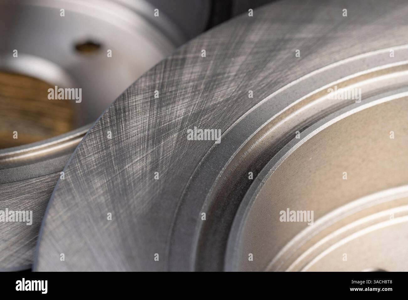 pièce de voiture en acier pour assurer le freinage en gros plan Banque D'Images