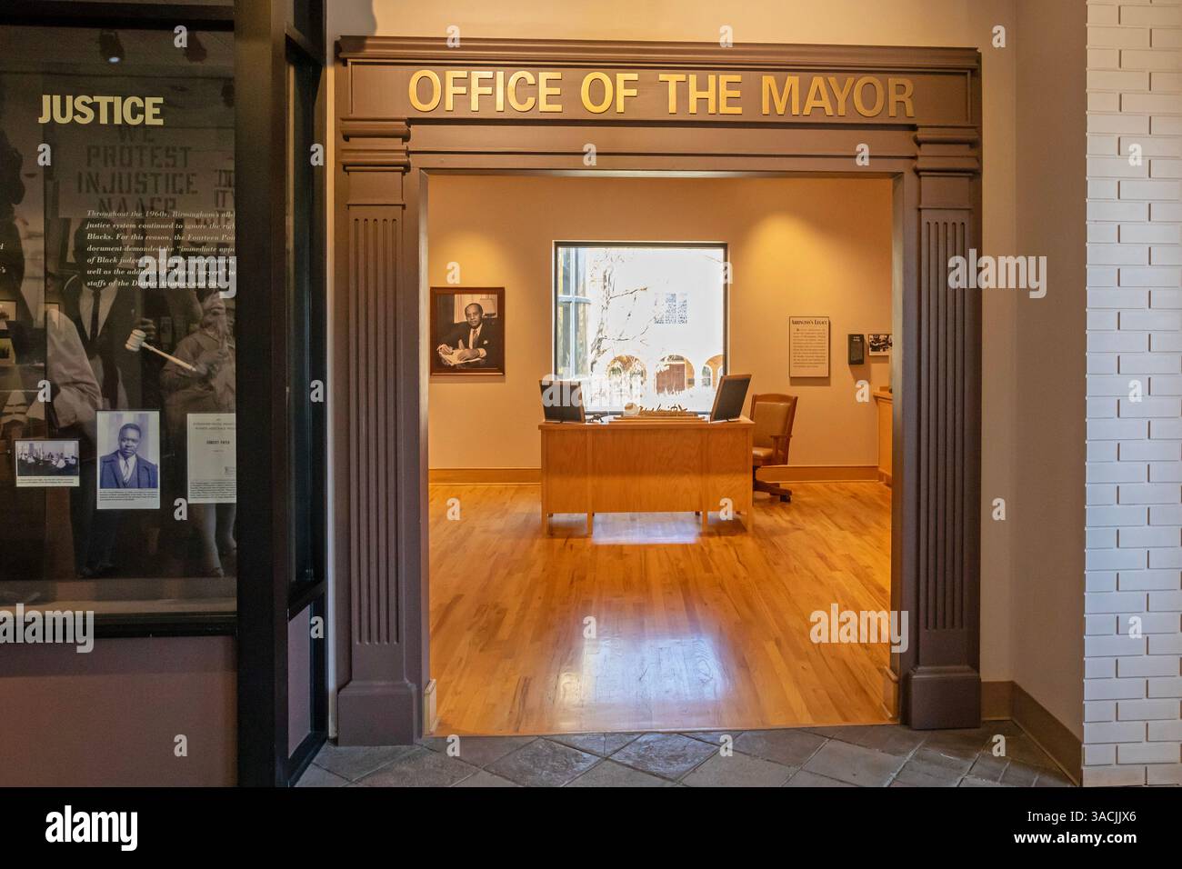 Birmingham, Alabama - Institut des droits civiques de Birmingham. Le BCRI fournit aux visiteurs une compréhension du mouvement des droits civiques à Birmingh Banque D'Images
