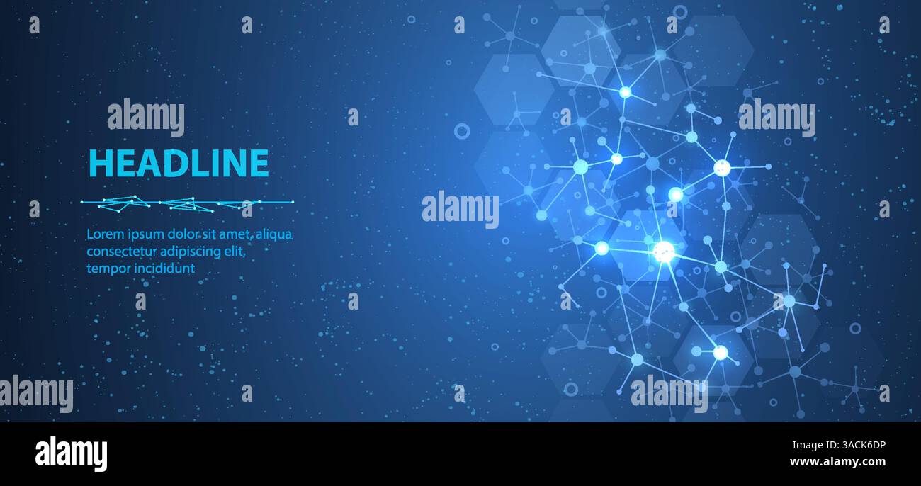 Formation médicale abstraite. Concept de science, fond d'ADN, modèle de molécule. Illustration de Vecteur