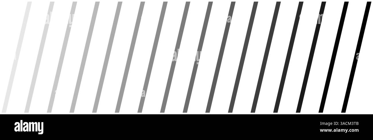 Bannière de fond blanc et bandes diagonales avec dégradé gris clair, gris, gris foncé, noir Banque D'Images