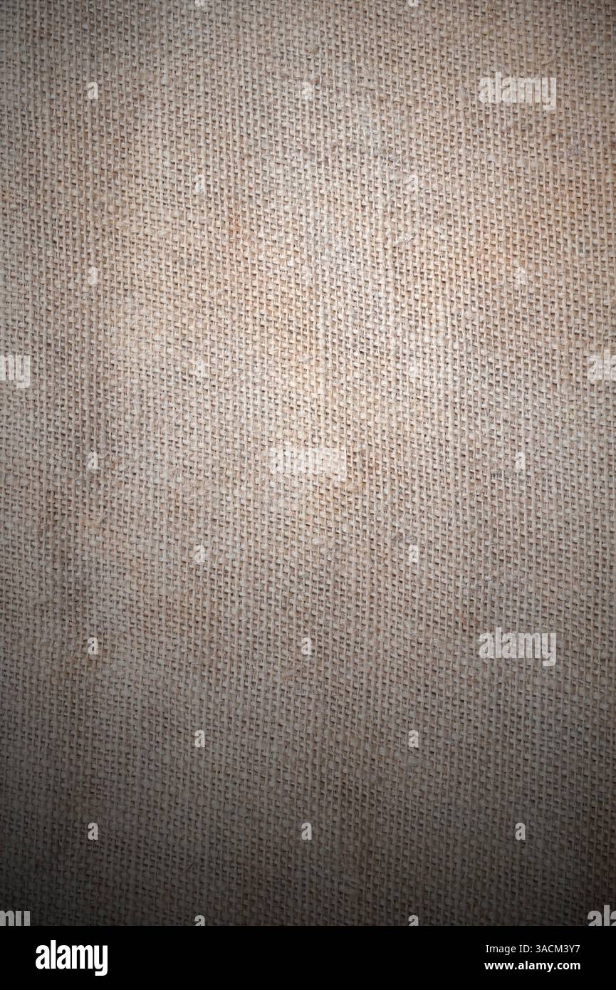 Fond de tissu rustique : texture de tissu marron comme modèle pour fond en tissu avec couleur marron Banque D'Images