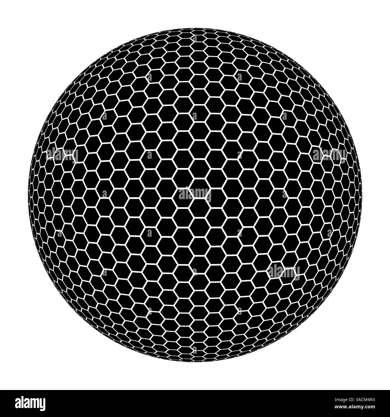 Boule à motif nid d'abeilles noire et blanche Banque D'Images