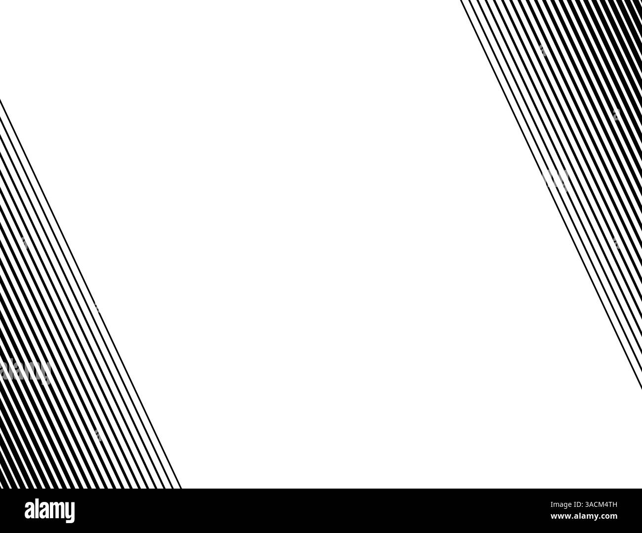 Modèle de bannière de mise en page - bandes en blanc noir avec espace texte Banque D'Images