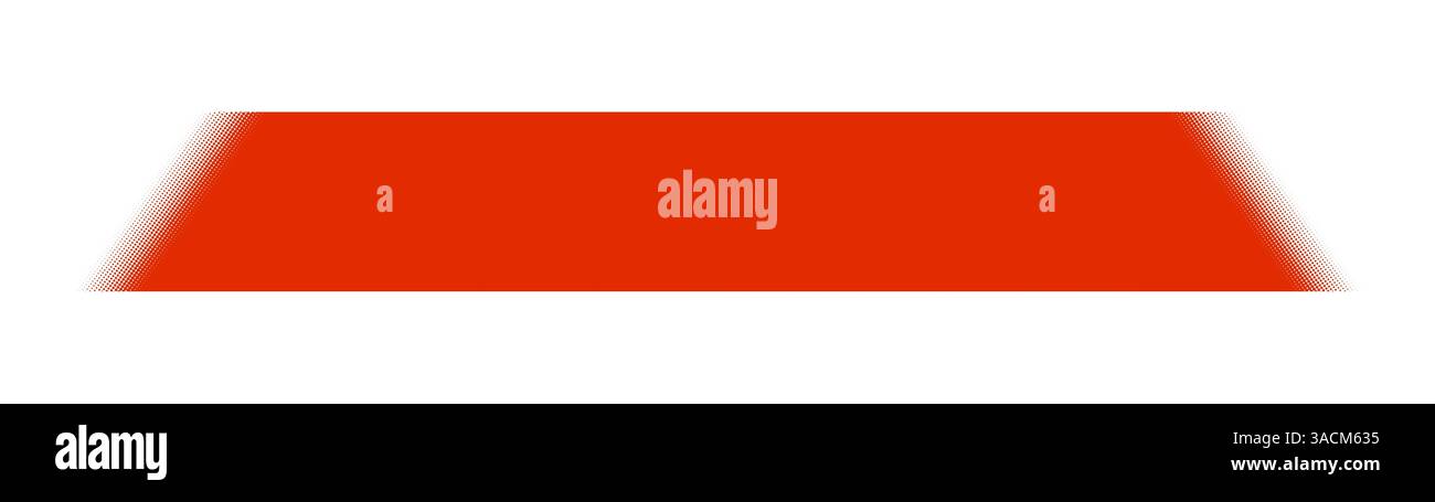 Bande rouge avec espace texte et bordure douce de points Banque D'Images