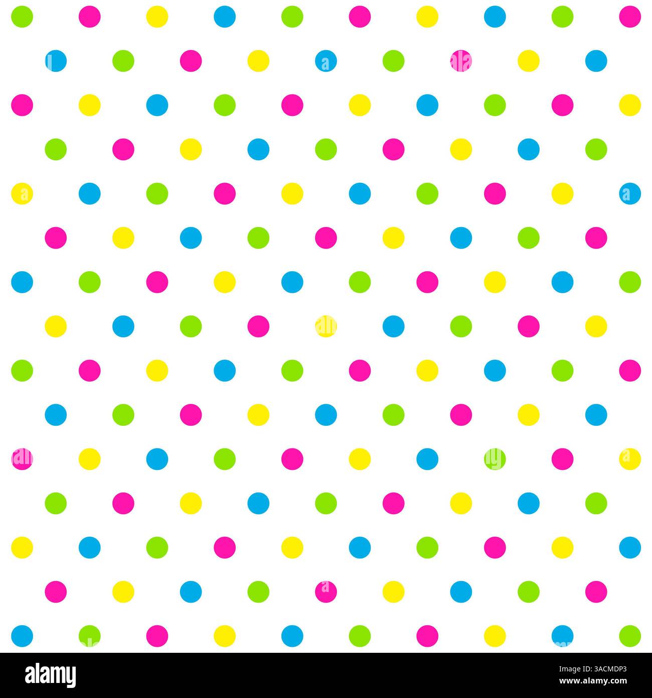 Fond blanc avec points colorés Banque D'Images