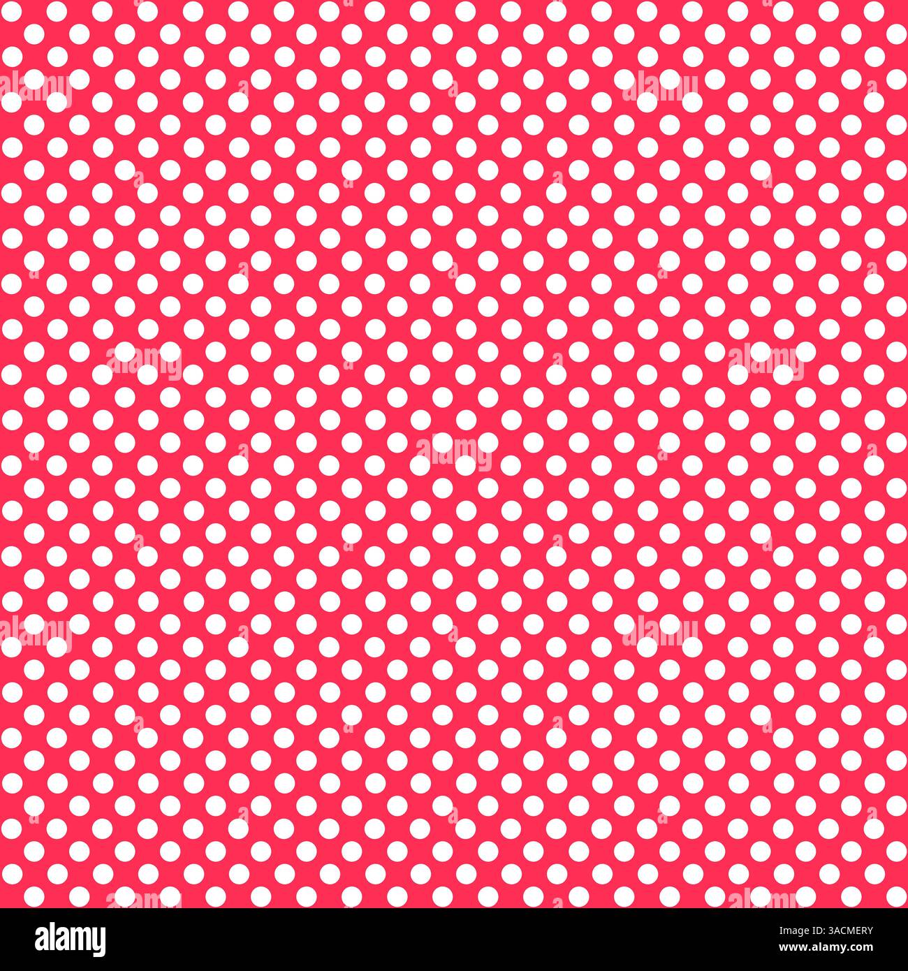 Texture sans couture : points blancs sur fond rouge Banque D'Images