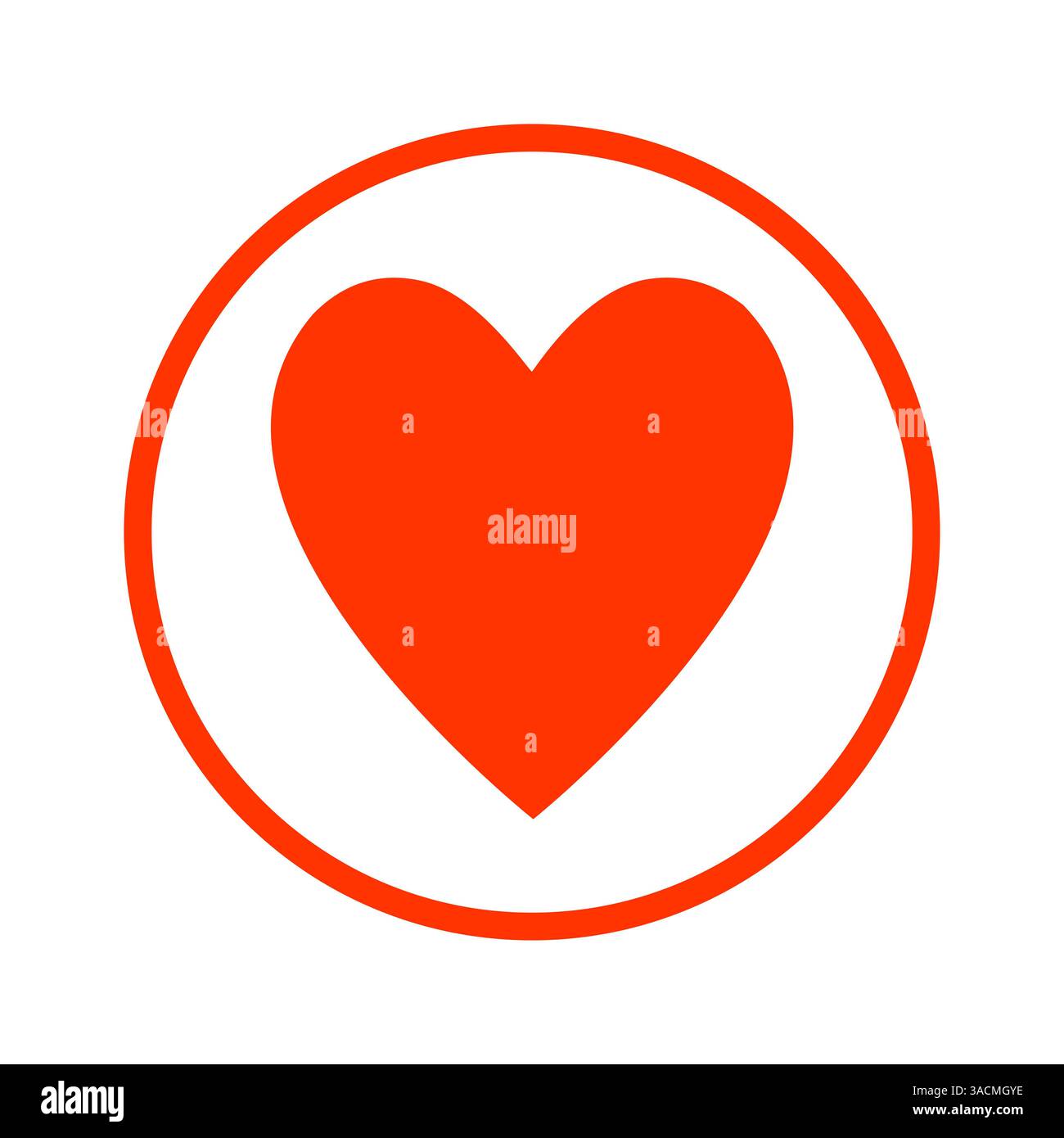 Symbole de coeur - icône plate dans un cercle pour l'amour, les rencontres, les célibataires ou merci Banque D'Images