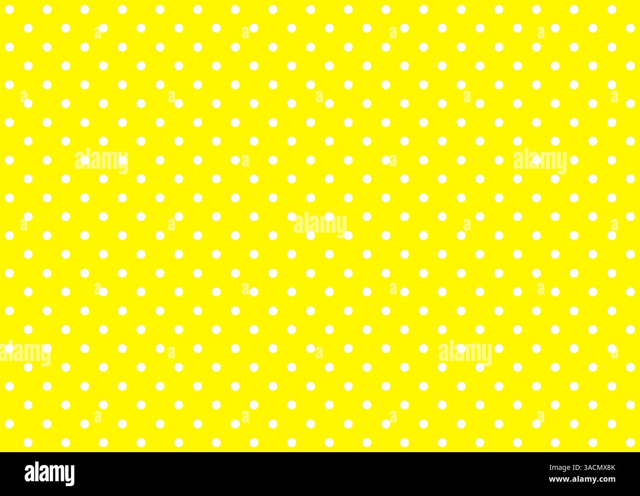 Motif de points sans couture avec des points blancs sur un fond jaune Banque D'Images