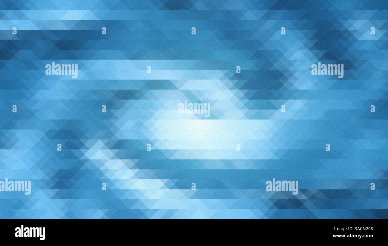 Fond de triangle texturé granuleux abstrait dans différentes nuances de bleu. Fond de forme triangulaire et losange coloré et vibrant avec gradient de couleur Banque D'Images