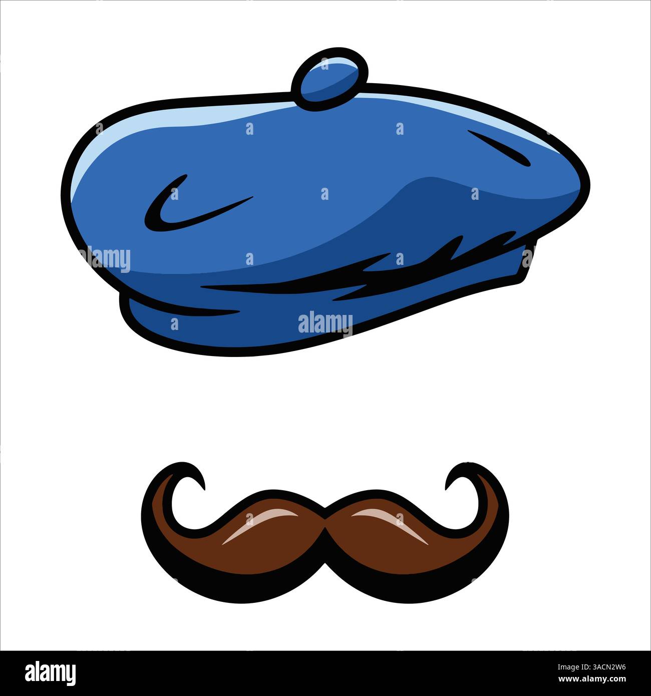 Icône de l'artiste français mettant en vedette un homme moustaché portant un béret. Illustration vectorielle simple et élégante, idéale pour les thèmes créatifs et artistiques. Isolé Illustration de Vecteur Icône de l'artiste français mettant en vedette un homme moustaché portant un béret. Illustration vectorielle simple et élégante, idéale pour les thèmes créatifs et artistiques. Isolé Illustration de Vecteur