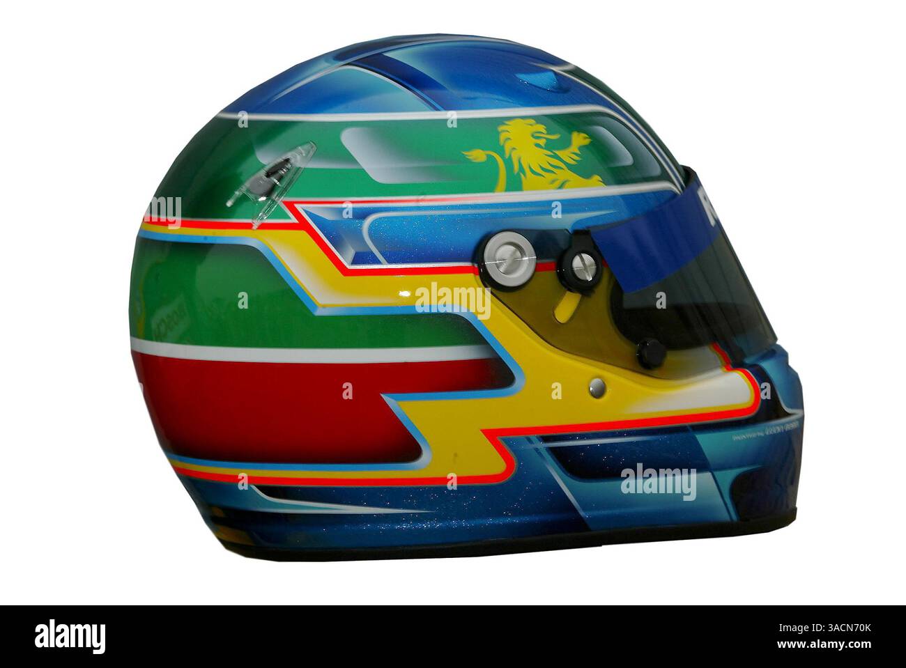 Le casque de Cesar Campanico (POR) Swiss Racing Team..International Formula Three, Marlboro Masters of Formula 3, Zandvoort, Hollande, 8-10 août 2003..IMAGE NUMÉRIQUE (crédit image : ©Sutton Motorsports/ZUMA Press) Banque D'Images