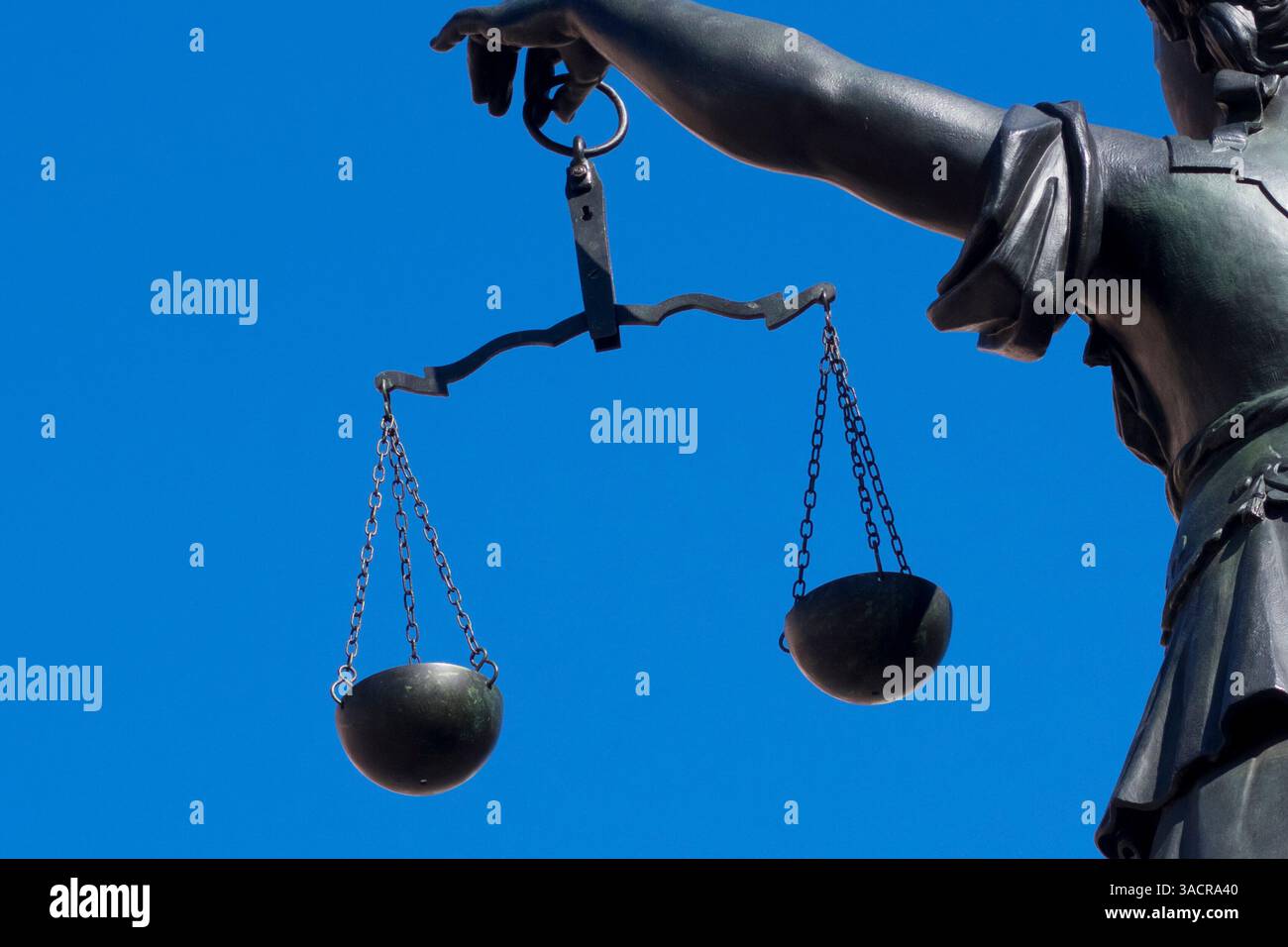 Allemagne ; Hesse ; Francfort-sur-le-main ; Justicia, sur le Römerberg de Francfort-sur-le-main, éditorial uniquement, pas d'autorisation du propriétaire Banque D'Images