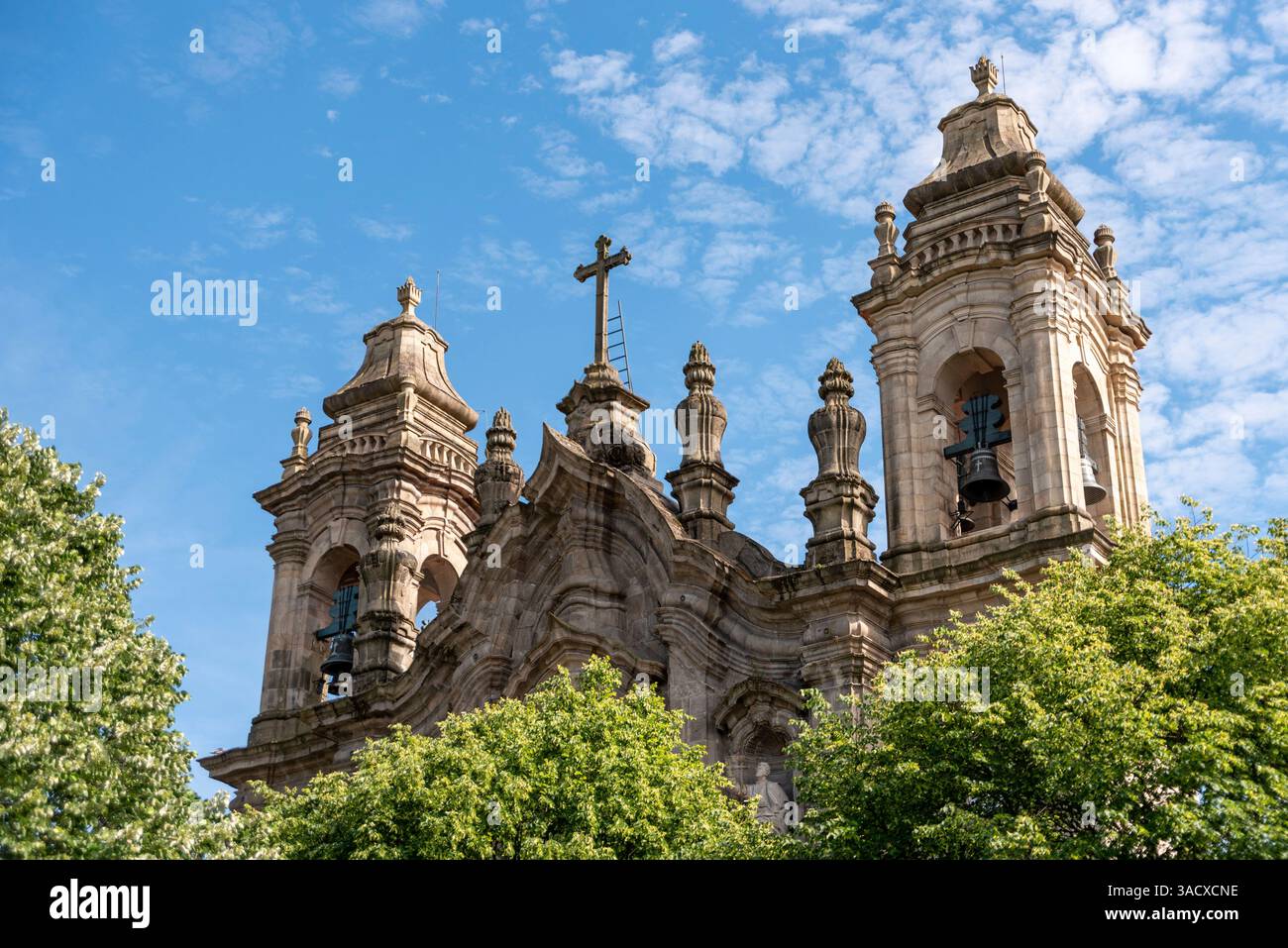 Décoration de toit de la Basilique Congregados à Braga, Portugal Banque D'Images