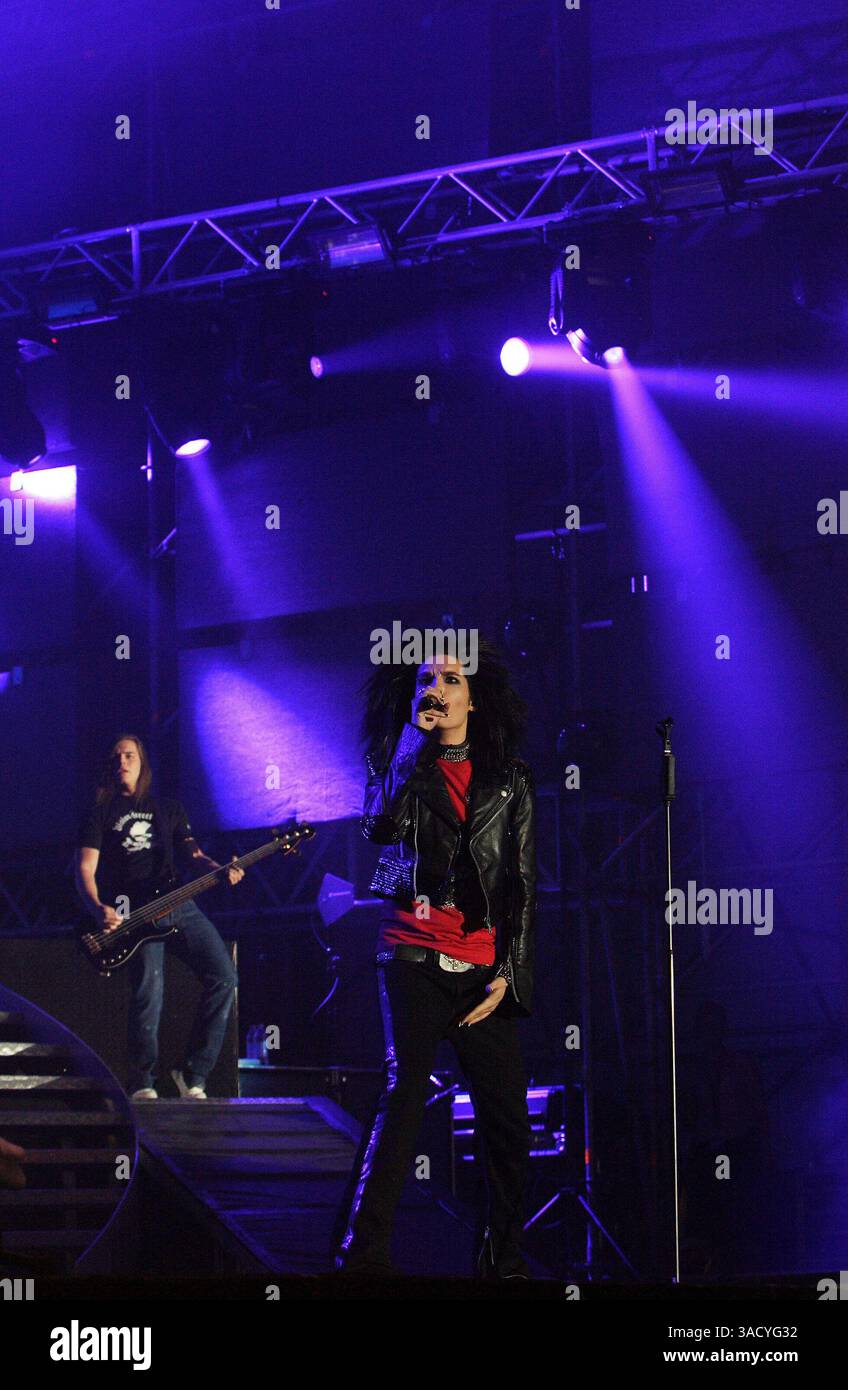 06 juil. 2008 - Rome, Italie - TOKIO HOTEL se produisant en concert au Rome Rock Festival à Rome (crédit image : Evandro Inetti/ZUMAPRESS.com) Banque D'Images