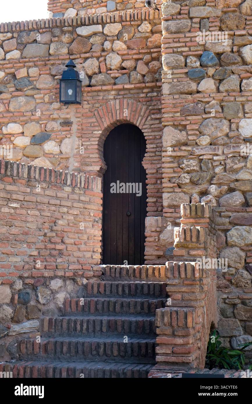 Malaga, Espagne. Ancienne Alcazaba à Malaga qui a été construite par les Maures. Banque D'Images