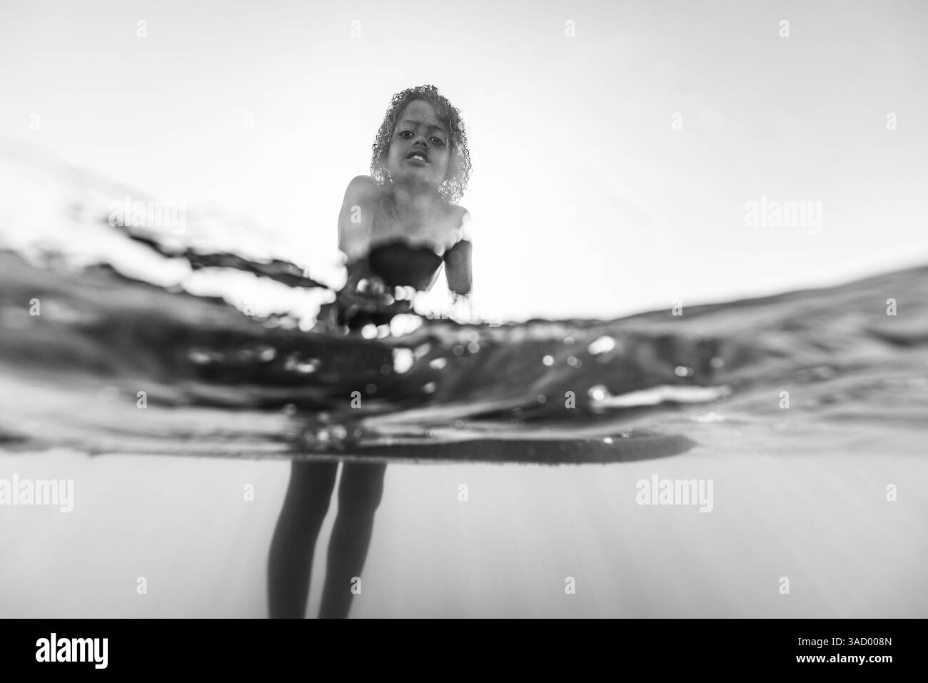 Surfeur, Tarrafal, Cap Vert, Afrique de l'Ouest Banque D'Images