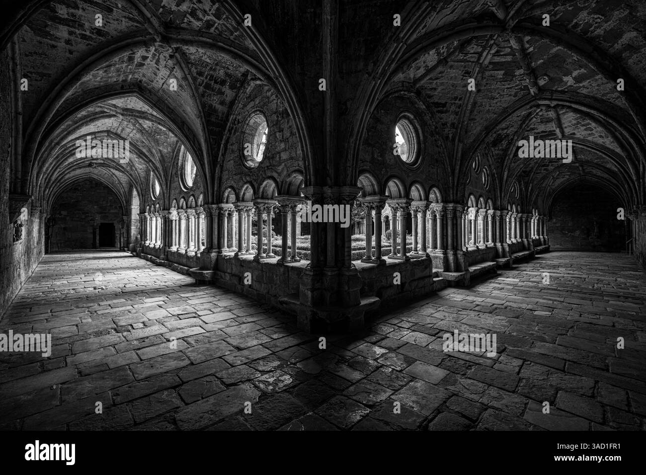 Abbaye de Fontfroide, Narbonne, Occitanie, France. Banque D'Images