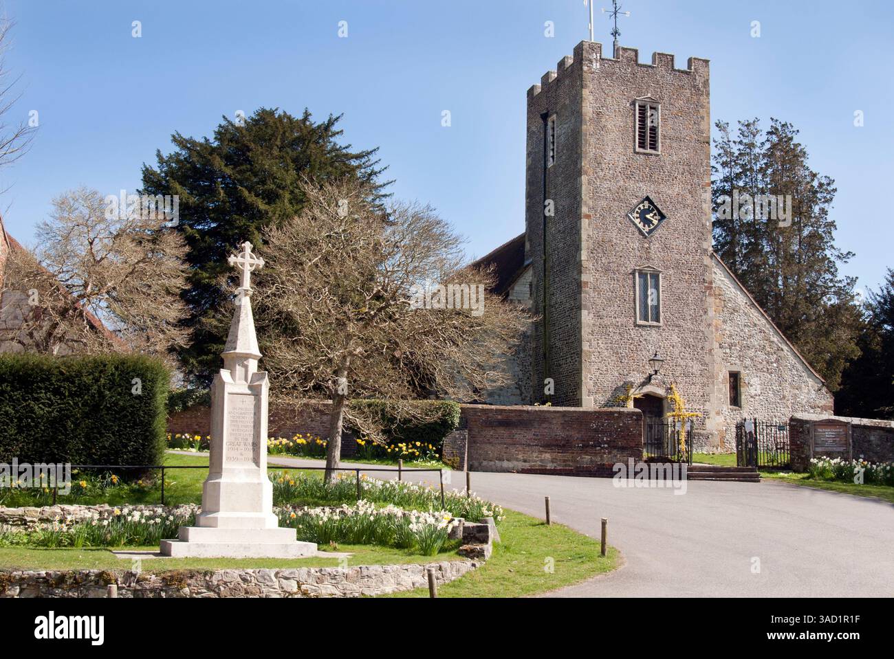 Église paroissiale de St Mary, Buriton, Petersfield, Hampshire, Angleterre Banque D'Images