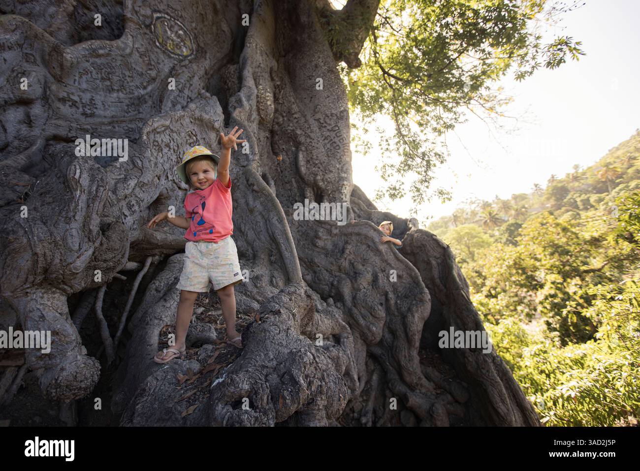 Enfants dans la nature, Tarrafal, Cap Vert, Afrique de l'Ouest Banque D'Images
