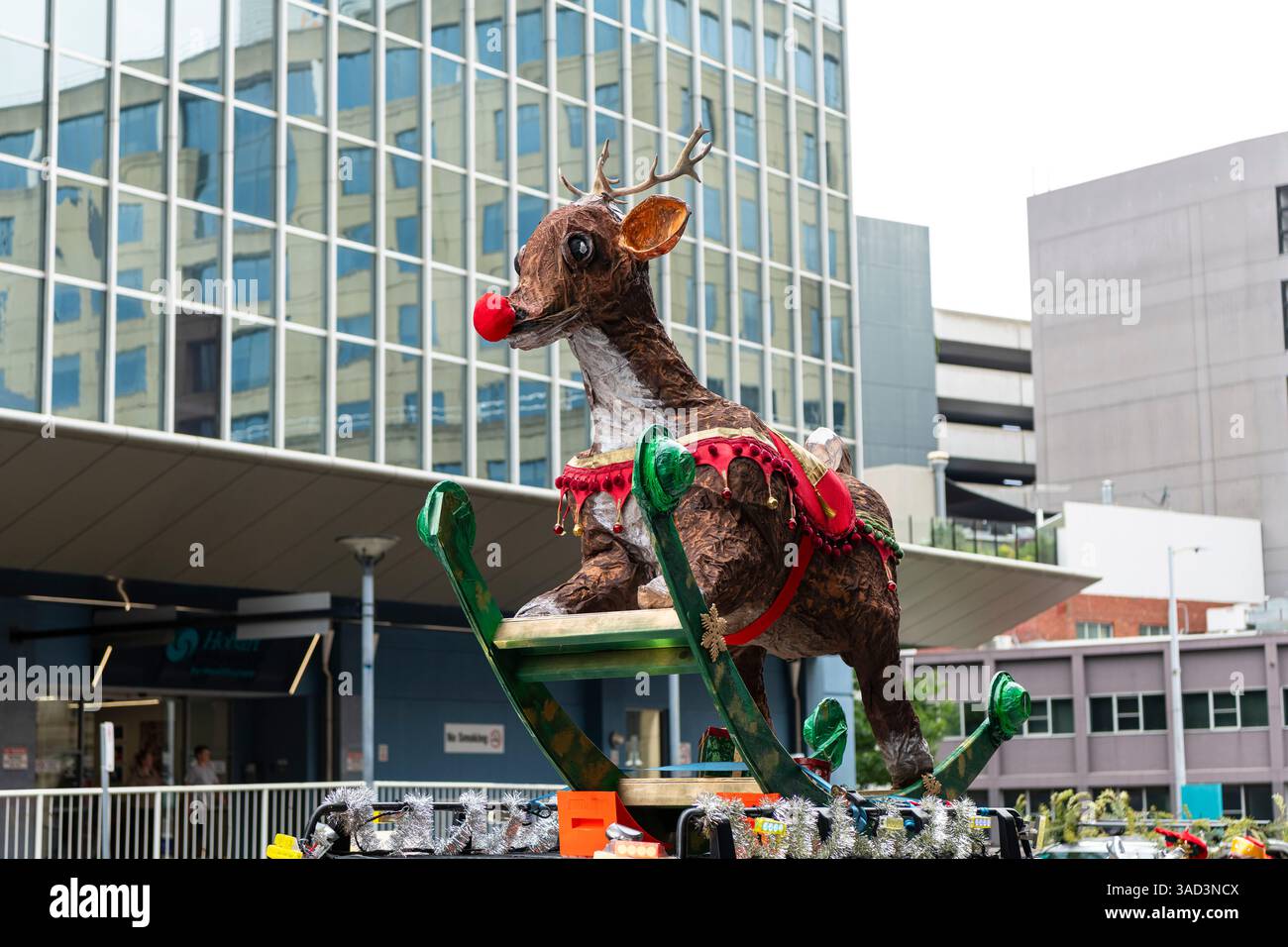 Défilé de Noël à Hobart, Tasmanie. Banque D'Images