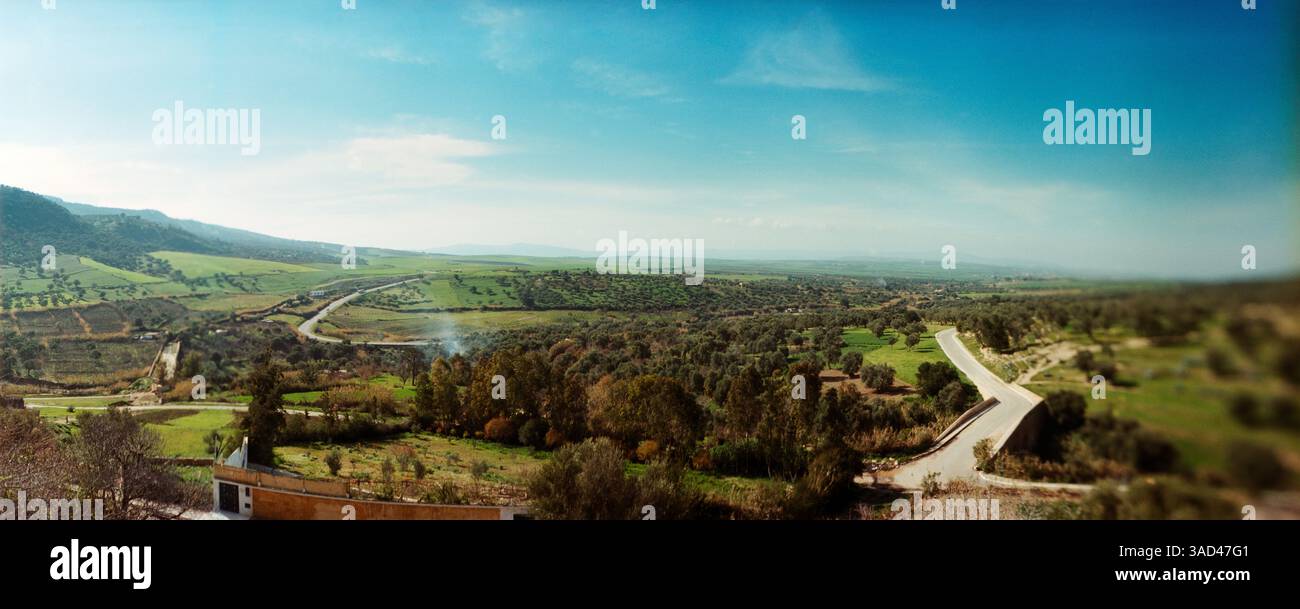Paysage entourant Moulay Idriss, Maroc Banque D'Images