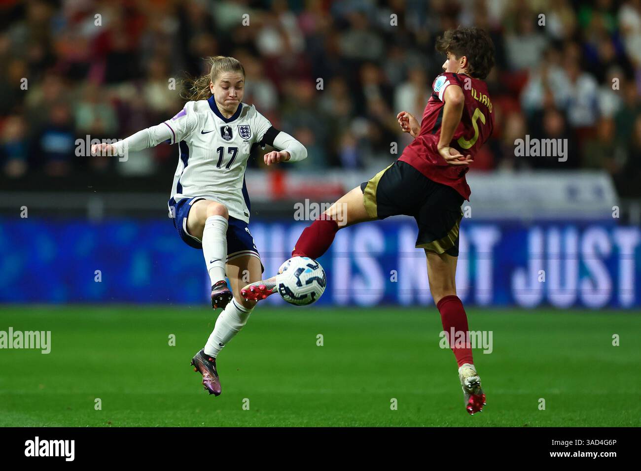 Bristol, Royaume-Uni. 4 avril 2025. Lors du match Angleterre - Belgique UEFA Women's Nations League à Ashton Gate, Bristol. Le crédit photo devrait se lire : Annabel Lee-Ellis/Sportimage crédit : Sportimage Ltd/Alamy Live News Banque D'Images