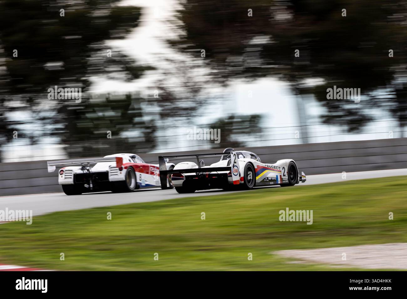 #2 Mr John of B/Soheil AYARI (FR/FR) Peugeot 905 Evo 1 bis/1992 - Group C Racing, lors du Peter Auto Espiritu de Montjuic, circuit de Barcelona- Banque D'Images