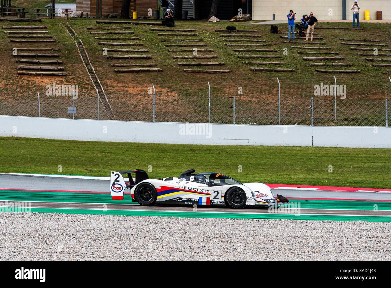 #2 Mr John of B/Soheil AYARI (FR/FR) Peugeot 905 Evo 1 bis/1992 - Group C Racing, lors du Peter Auto Espiritu de Montjuic, circuit de Barcelona- Banque D'Images