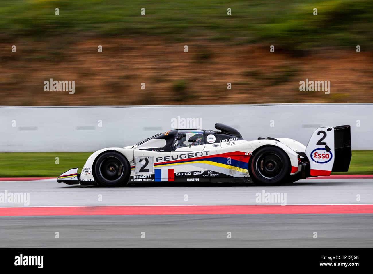 #2 Mr John of B/Soheil AYARI (FR/FR) Peugeot 905 Evo 1 bis/1992 - Group C Racing, lors du Peter Auto Espiritu de Montjuic, circuit de Barcelona- Banque D'Images