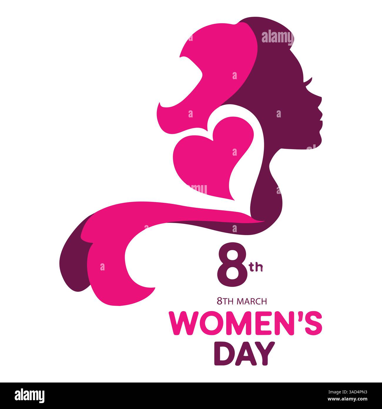 Bonne carte de voeux pour la Journée des femmes avec un design de visage de femme sur un fond rose. Features texte 8 mars Journée internationale de la femme. Idéal pour voiture cadeau Illustration de Vecteur Bonne carte de voeux pour la Journée des femmes avec un design de visage de femme sur un fond rose. Features texte 8 mars Journée internationale de la femme. Idéal pour voiture cadeau Illustration de Vecteur