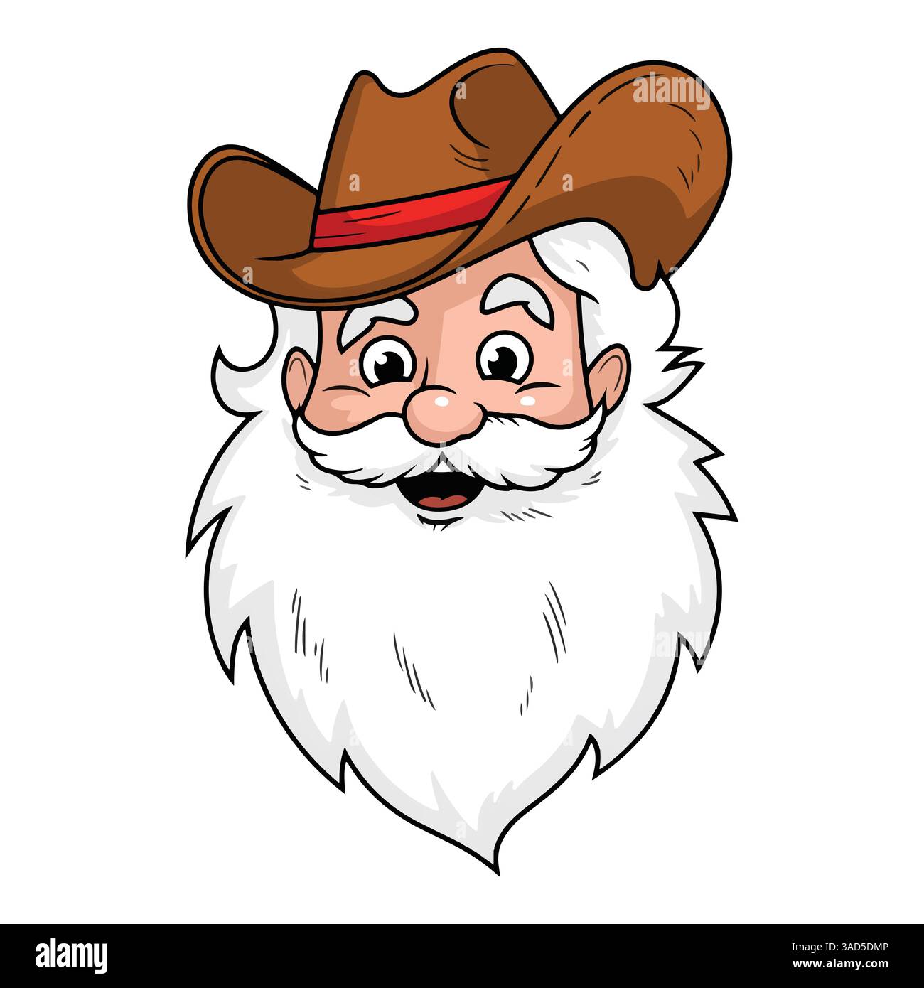 Rétro vintage Père Noël portant un chapeau de cow-boy avec un thème de Noël Howdy. Groovy 70s style Santa illustration, idéal pour les conceptions de vacances festives et Illustration de Vecteur Rétro vintage Père Noël portant un chapeau de cow-boy avec un thème de Noël Howdy. Groovy 70s style Santa illustration, idéal pour les conceptions de vacances festives et Illustration de Vecteur